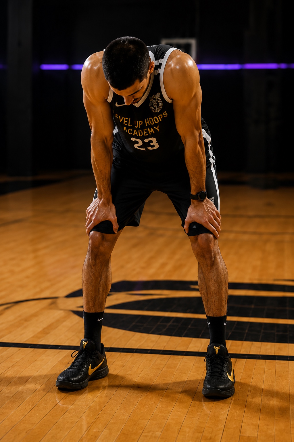 Andy Saharan on the court